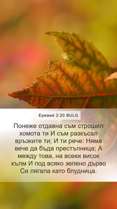 Еремия 2:20 BULG Bible Verse Image