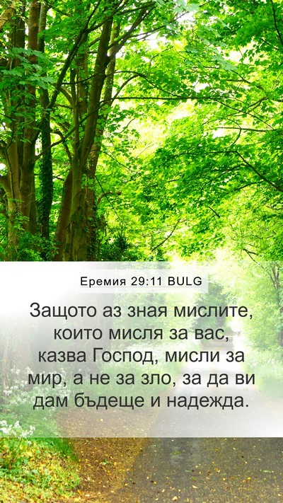 Еремия 29:11 BULG Bible Verse Image