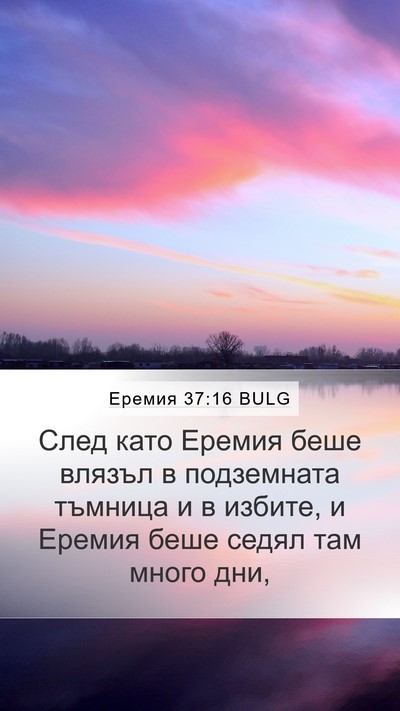 Еремия 37:16 BULG Bible Verse Image