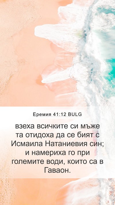 Еремия 41:12 BULG Bible Verse Image
