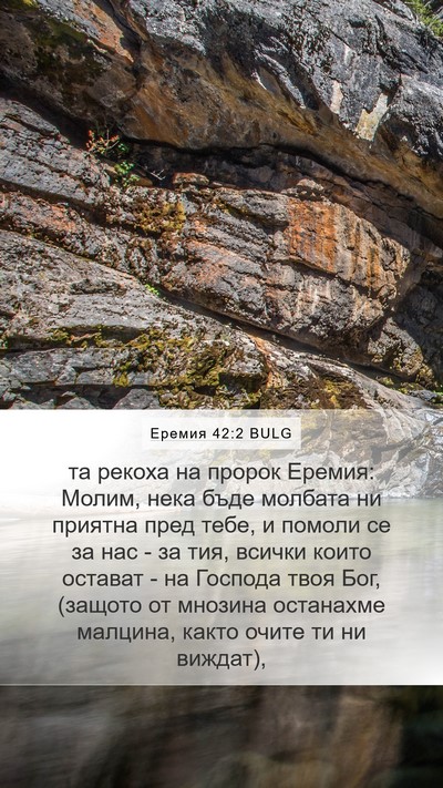 Еремия 42:2 BULG Bible Verse Image