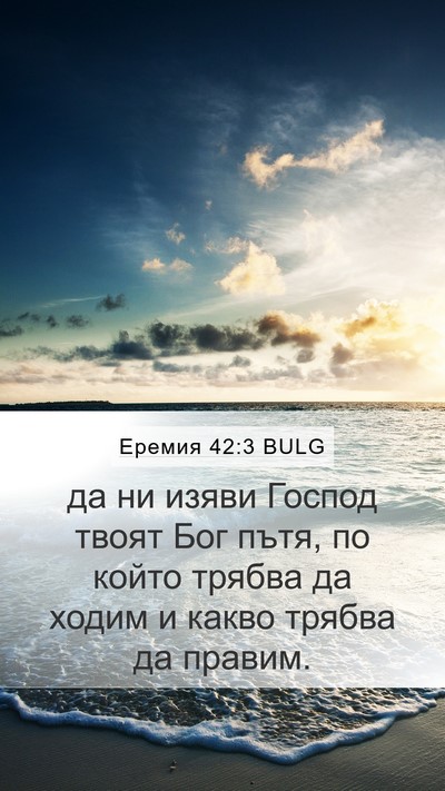 Еремия 42:3 BULG Mobile Phone Wallpaper - да ни изяви Господ твоят - Mobile Bible Verse Wallpaper