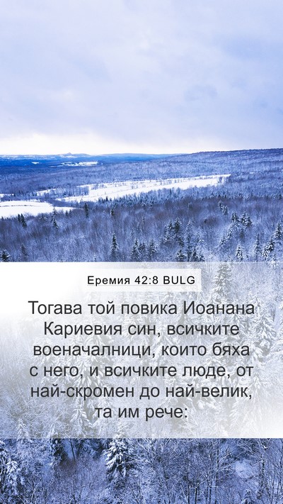 Еремия 42:8 BULG Bible Verse Image