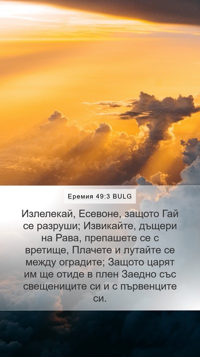 Еремия 49:3 BULG Bible Verse Image