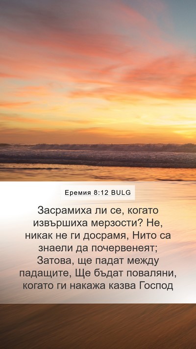 Еремия 8:12 BULG Bible Verse Image