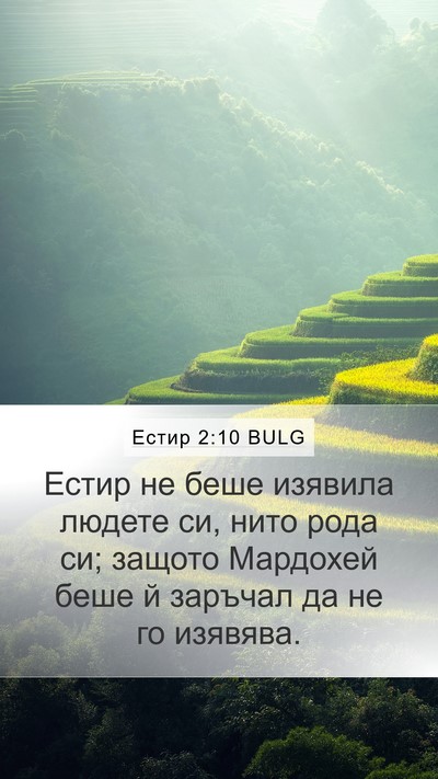 Естир 2:10 BULG Mobile Phone Wallpaper - Естир не беше изявила - Mobile Bible Verse Wallpaper