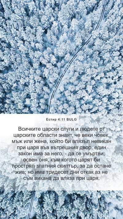 Естир 4:11 BULG Bible Verse Image