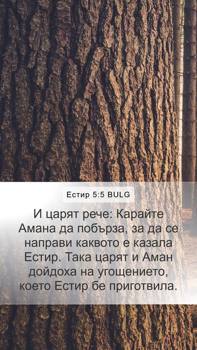 Естир 5:5 BULG Mobile Phone Wallpaper - И царят рече: Карайте Амана - Mobile Bible Verse Wallpaper