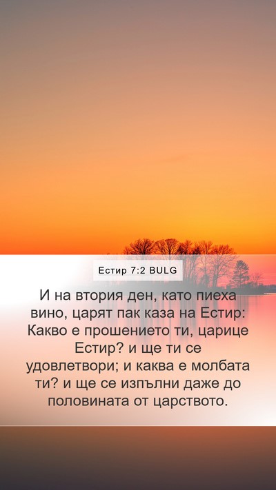 Естир 7:2 BULG Bible Verse Image