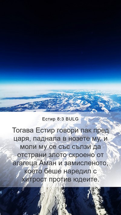 Естир 8:3 BULG Mobile Phone Wallpaper - Тогава Естир говори пак - Mobile Bible Verse Wallpaper