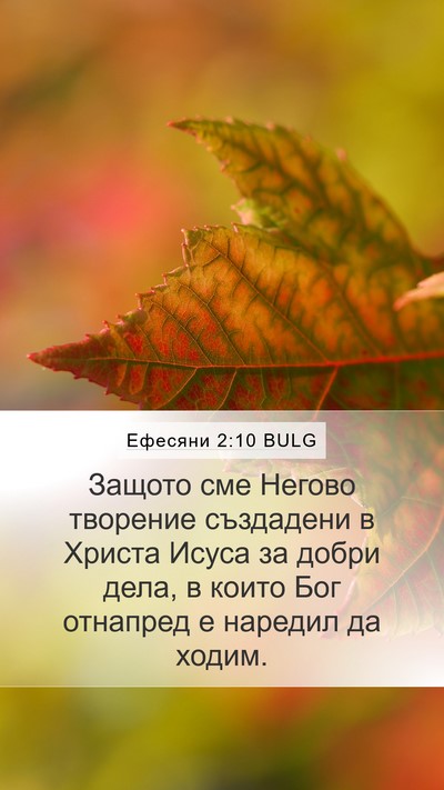 Ефесяни 2:10 BULG Bible Verse Image