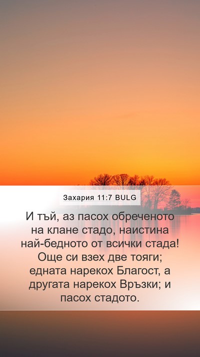 Захария 11:7 BULG Bible Verse Image