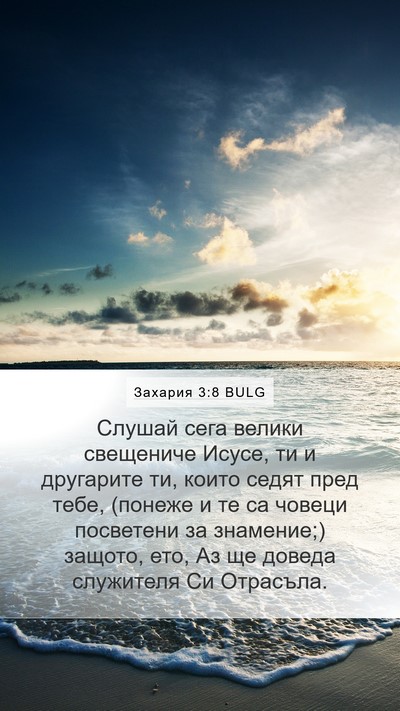 Захария 3:8 BULG Bible Verse Image