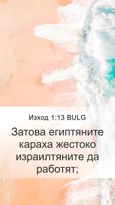 Изход 1:13 BULG Mobile Phone Wallpaper - Затова египтяните караха - Mobile Bible Verse Wallpaper