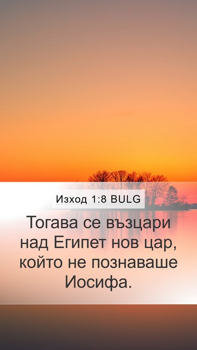 Изход 1:8 BULG Bible Verse Image