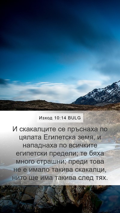 Изход 10:14 BULG Bible Verse Image