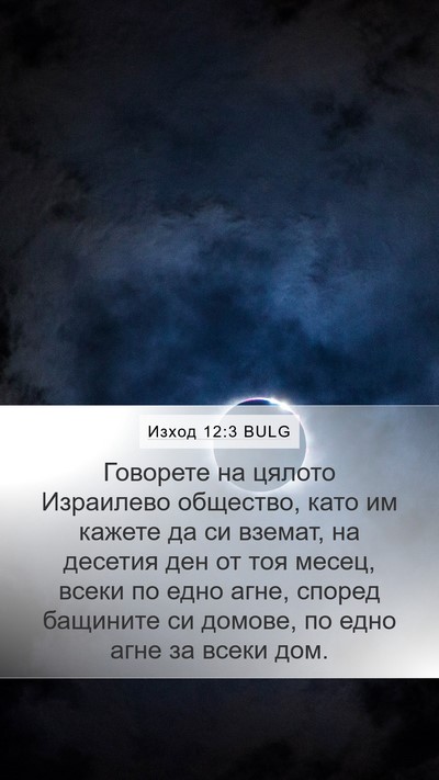 Изход 12:3 BULG Bible Verse Image