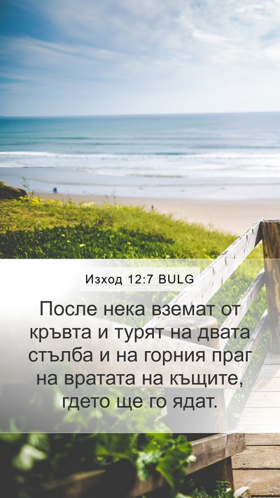 Изход 12:7 BULG Mobile Phone Wallpaper - После нека вземат от - Mobile Bible Verse Wallpaper
