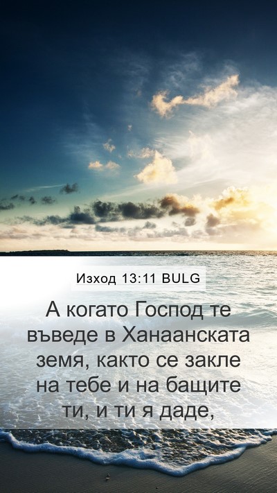 Изход 13:11 BULG Mobile Phone Wallpaper - А когато Господ те въведе в - Mobile Bible Verse Wallpaper