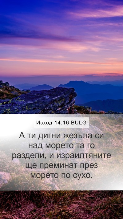 Изход 14:16 BULG Bible Verse Image