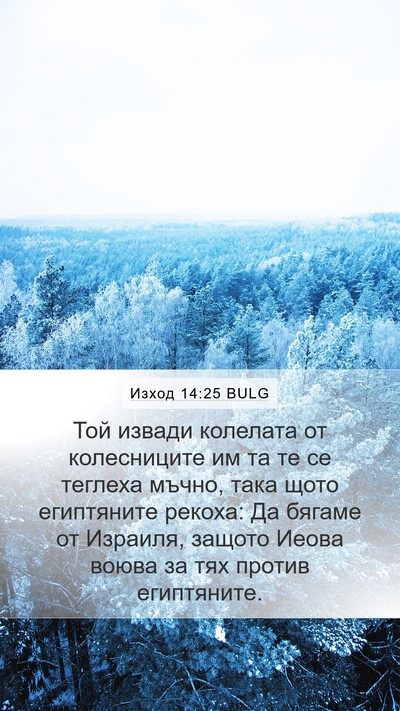 Изход 14:25 BULG Bible Verse Image