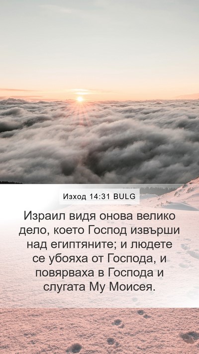Изход 14:31 BULG Bible Verse Image