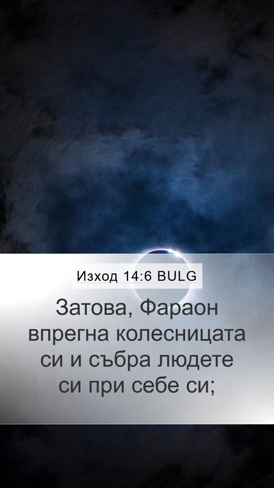 Изход 14:6 BULG Bible Verse Image