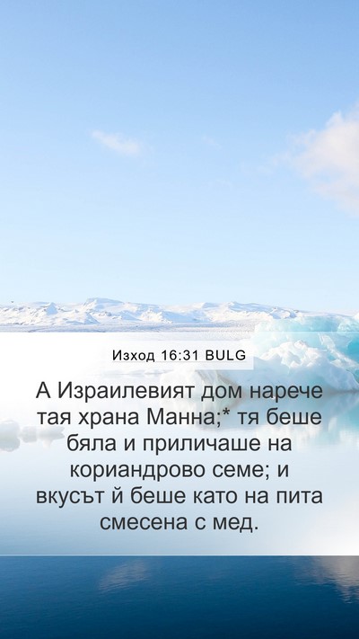 Изход 16:31 BULG Bible Verse Image