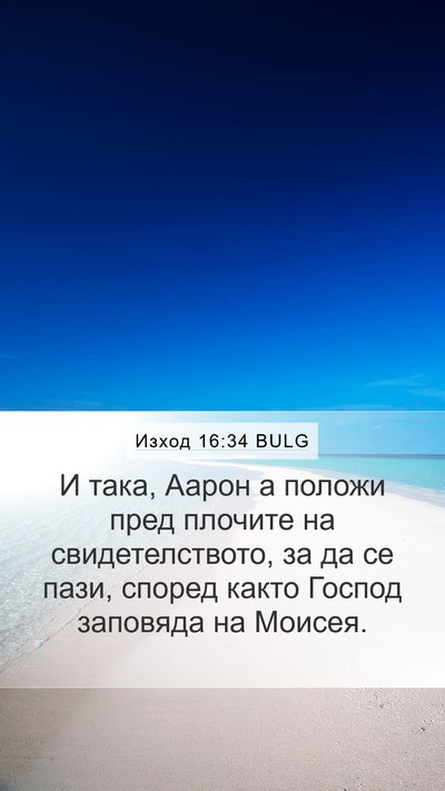 Изход 16:34 BULG Bible Verse Image