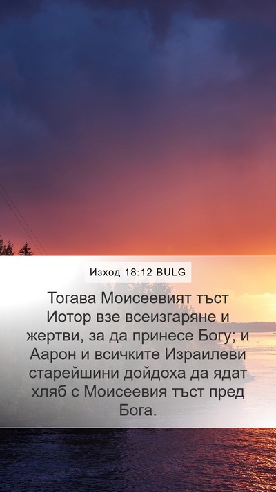 Изход 18:12 BULG Bible Verse Image