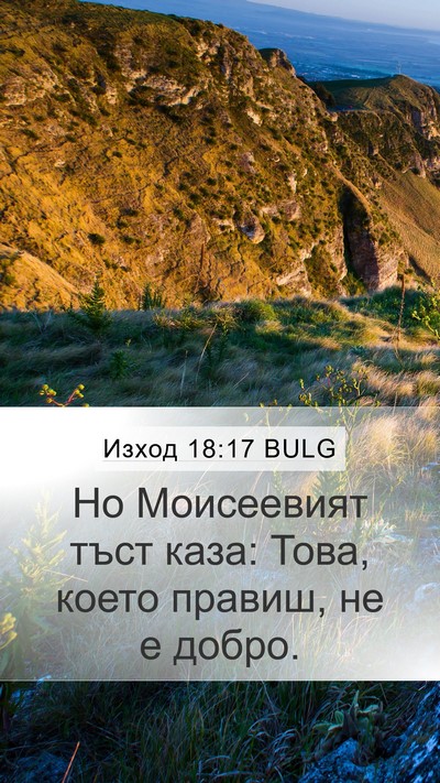 Изход 18:17 BULG Bible Verse Image
