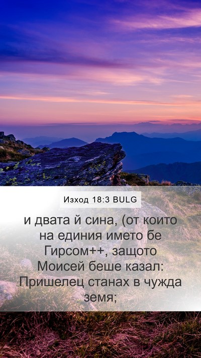 Изход 18:3 BULG Bible Verse Image