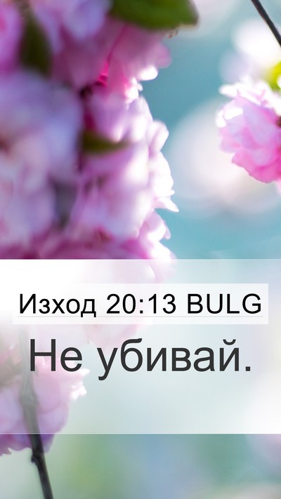 Изход 20:13 BULG Bible Verse Image