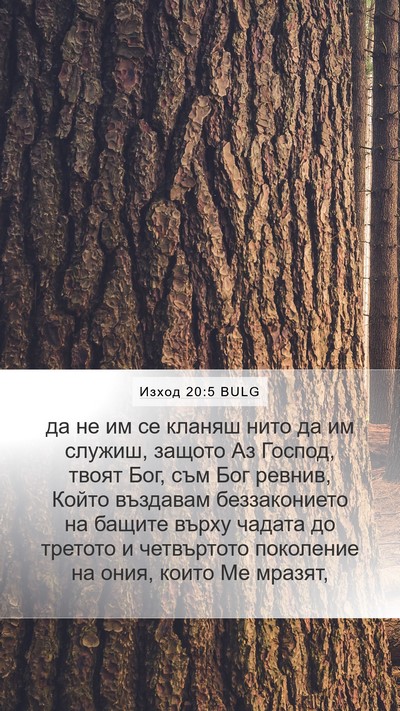 Изход 20:5 BULG Bible Verse Image