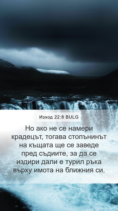 Изход 22:8 BULG Mobile Phone Wallpaper - Но ако не се намери - Mobile Bible Verse Wallpaper