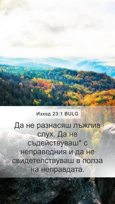 Изход 23:1 BULG Bible Verse Image