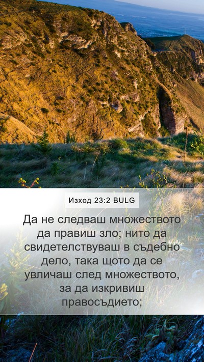 Изход 23:2 BULG Bible Verse Image