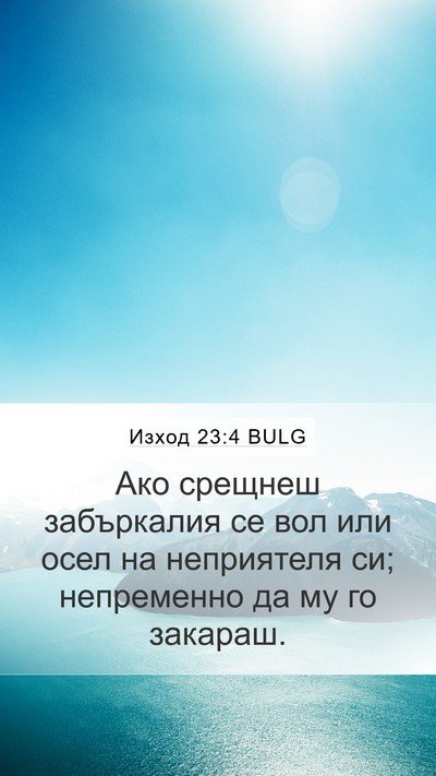 Изход 23:4 BULG Bible Verse Image
