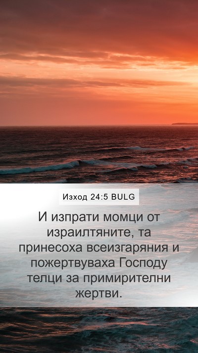 Изход 24:5 BULG Bible Verse Image