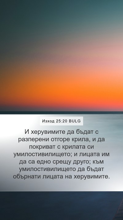 Изход 25:20 BULG Bible Verse Image