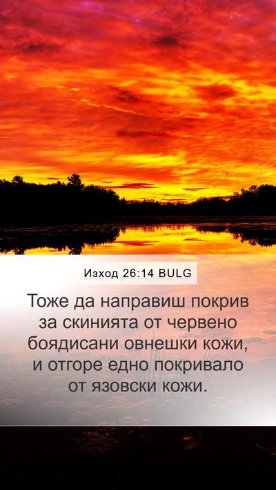 Изход 26:14 BULG Mobile Phone Wallpaper - Тоже да направиш покрив за - Mobile Bible Verse Wallpaper