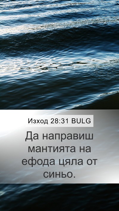 Изход 28:31 BULG Mobile Phone Wallpaper - Да направиш мантията на - Mobile Bible Verse Wallpaper