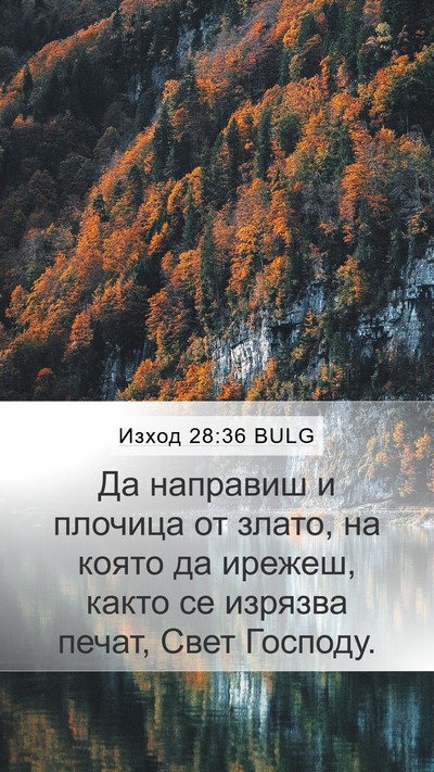 Изход 28:36 BULG Bible Verse Image