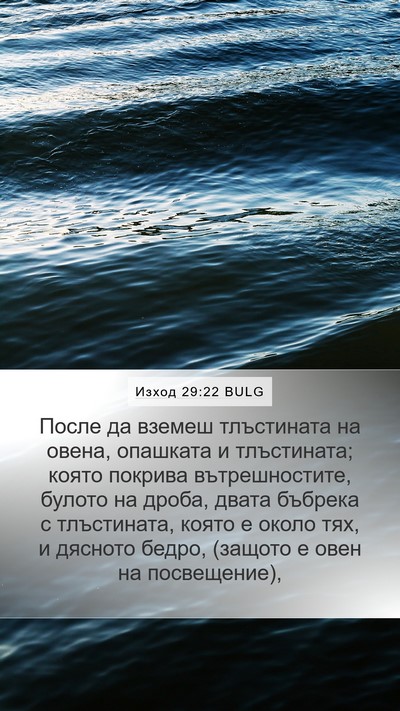 Изход 29:22 BULG Bible Verse Image