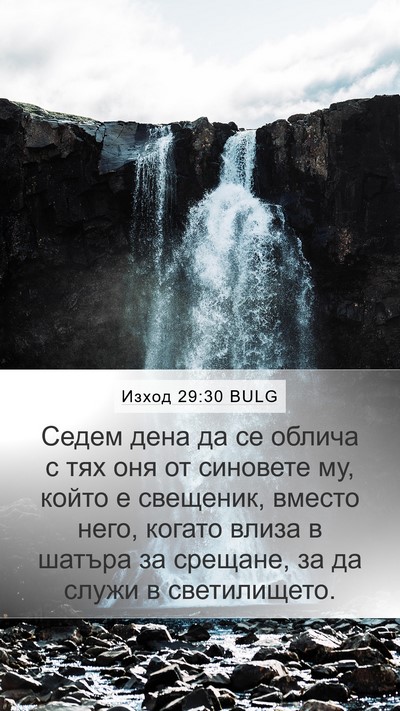 Изход 29:30 BULG Bible Verse Image