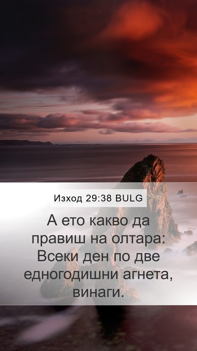 Изход 29:38 BULG Bible Verse Image