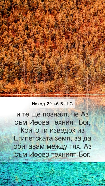 Изход 29:46 BULG Mobile Phone Wallpaper - и те ще познаят, че Аз съм - Mobile Bible Verse Wallpaper