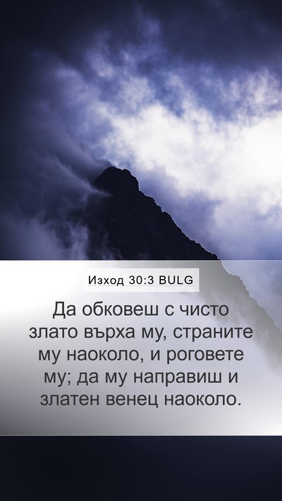 Изход 30:3 BULG Bible Verse Image