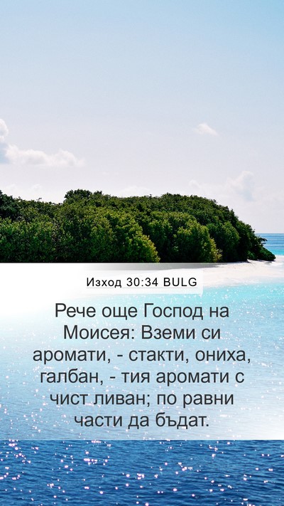Изход 30:34 BULG Bible Verse Image