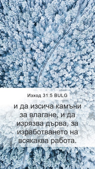 Изход 31:5 BULG Mobile Phone Wallpaper - и да изсича камъни за - Mobile Bible Verse Wallpaper